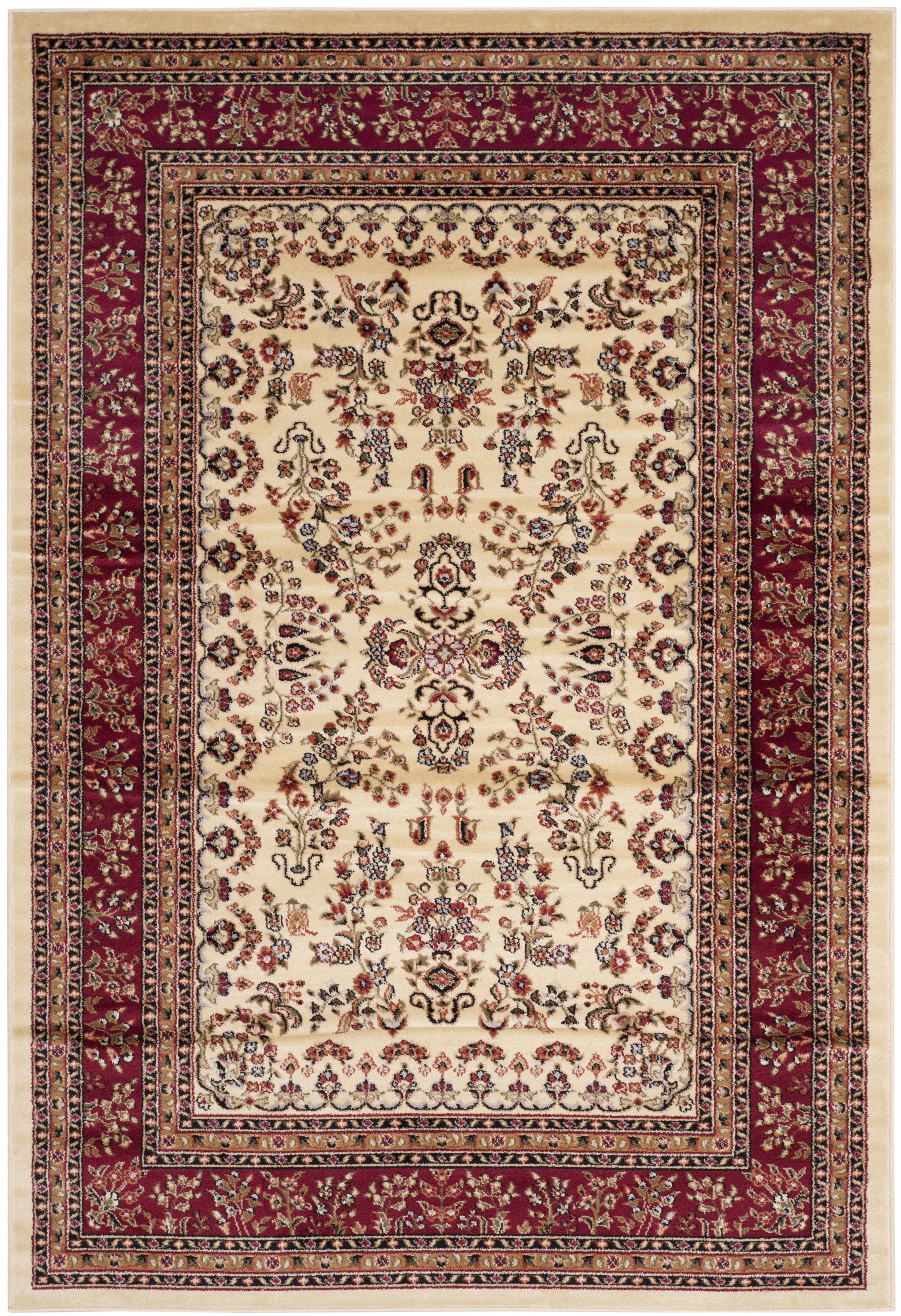 Safavieh Lyndhurst Isadora Floral Area Rug, Ivory/Red, 6' x 8'