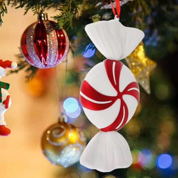 Large red and white on sale christmas ornaments