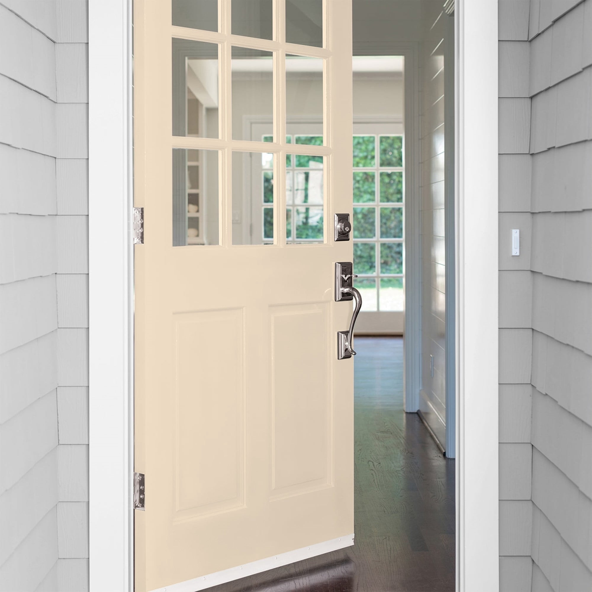 Glidden One Coat Antique Parchment / Beige Satin Exterior Paint with Primer, 5 Gallon