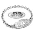 thumbnail image 1 of MedicEngraved Stainless Steel Custom Medical Alert Bracelet - 5mm Oval Link, 1 of 8