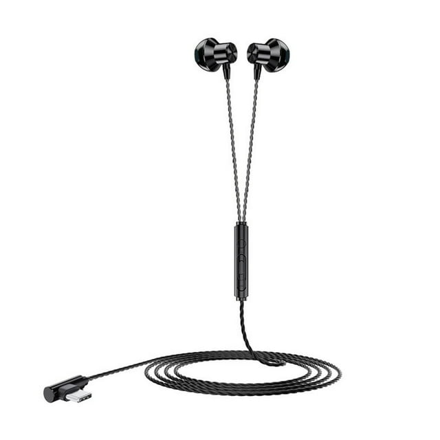 MesaSe In-ear Wired Control Stereo Type-C Earphone Earbuds Sport Headset with Mic for Mobile Phone