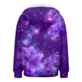 thumbnail image 4 of felwors Zip Up Hoodie Women Butterfly Graphic Hoodies Long Sleeve Oversized Y2K Sweatshirts Cute jackets Plus Size for Girls Dark Purple, L, 4 of 4