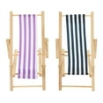 thumbnail image 3 of Miangastore Navy Blue Deck Chair Model Miniature Folding 2Pcs 4.3X2.2X2.2in, 3 of 8