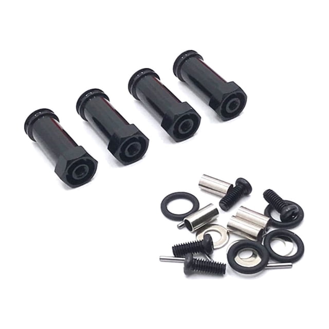Adaptadores de cubo hexagonal de rueda Tholdsy 12 mm combinador de extensión 30 mm para 1/12 1/14 Wltoys Negro