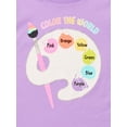 thumbnail image 3 of Garanimals Toddler Girls' Paint Palette "Color the World" Short Sleeve Tee, 3 of 3
