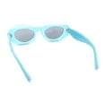 thumbnail image 4 of Womens Unique Retro Futurism Thick Plastic Cat Eye Concave Sunglasses Blue - Black, 4 of 4
