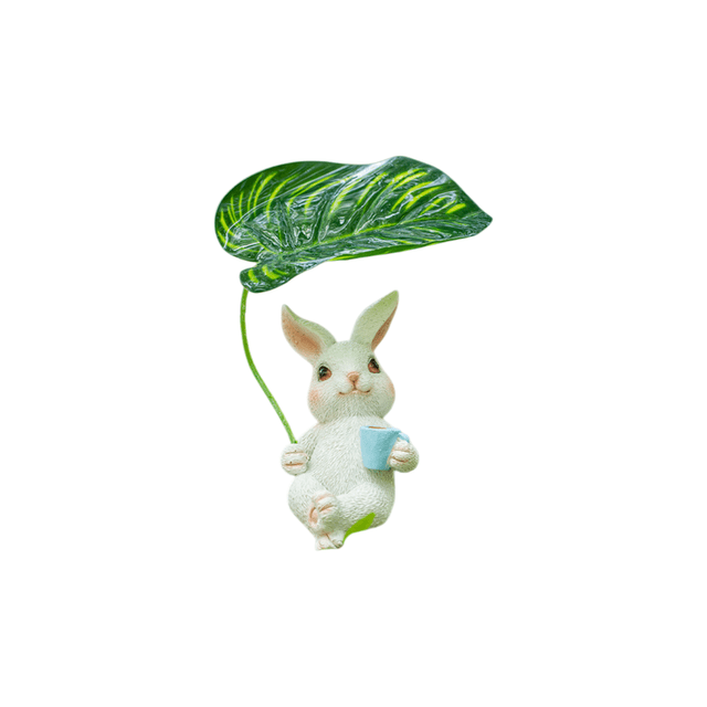 Décorations de Jardin Ornement Lapin Simulation Extérieur Décoration en Résine pour Cour Jardin Patio