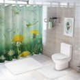 thumbnail image 7 of Pratyus Dragonfly Dandelions Daisies Shower Curtain 100% Polyester Washable Bathroom Decor with Hooks 69"x72, 7 of 7