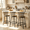 Brown - 3pk, variant on Homy Casa Swivel Bar Stool Set of 2, Switch Between 24" and 29" Comfortable Padded Seats Stylish Metal Frame for Kitchen Dining Home Bar, Brown