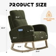 thumbnail image 2 of Modern Rocking Chair with High Back & Side Pocket, Nursery Glider Upholstered Armchair, 300 lbs Capacity, 2 of 14