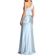thumbnail image 7 of EliteGoogv Womens Bodycon Dresses One Shoulder Asymmetric Ruched Long Dresses For Women Slim Fit Satin Formal Evening Party Dresses Blue, 7 of 7