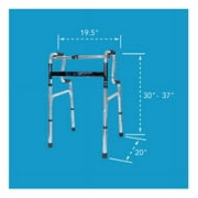 Carex Aluminium Uplift Folding Walker with Adjustable Height, 300 lb Weight Capacity