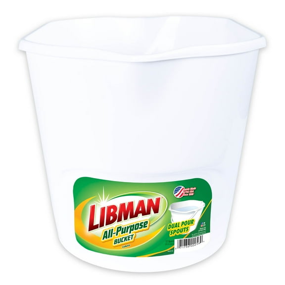 Libman 3 Gallon White Polypropylene All-Purpose Bucket with Ergonomic Handle