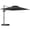 Dark Grey, variant on Outsunny Cantilever Patio Umbrella, Outdoor Cantilever Parasol, Dark Blue
