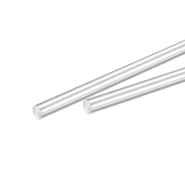 Unique Bargains Round Solid Aluminum Rod 6mm Dia.400mm Length Lathe Bar Stock for DIY Craft 2pcs