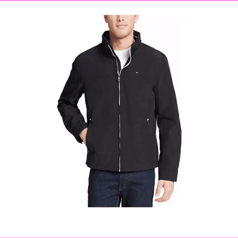 tommy hilfiger hooded nylon tape jacket