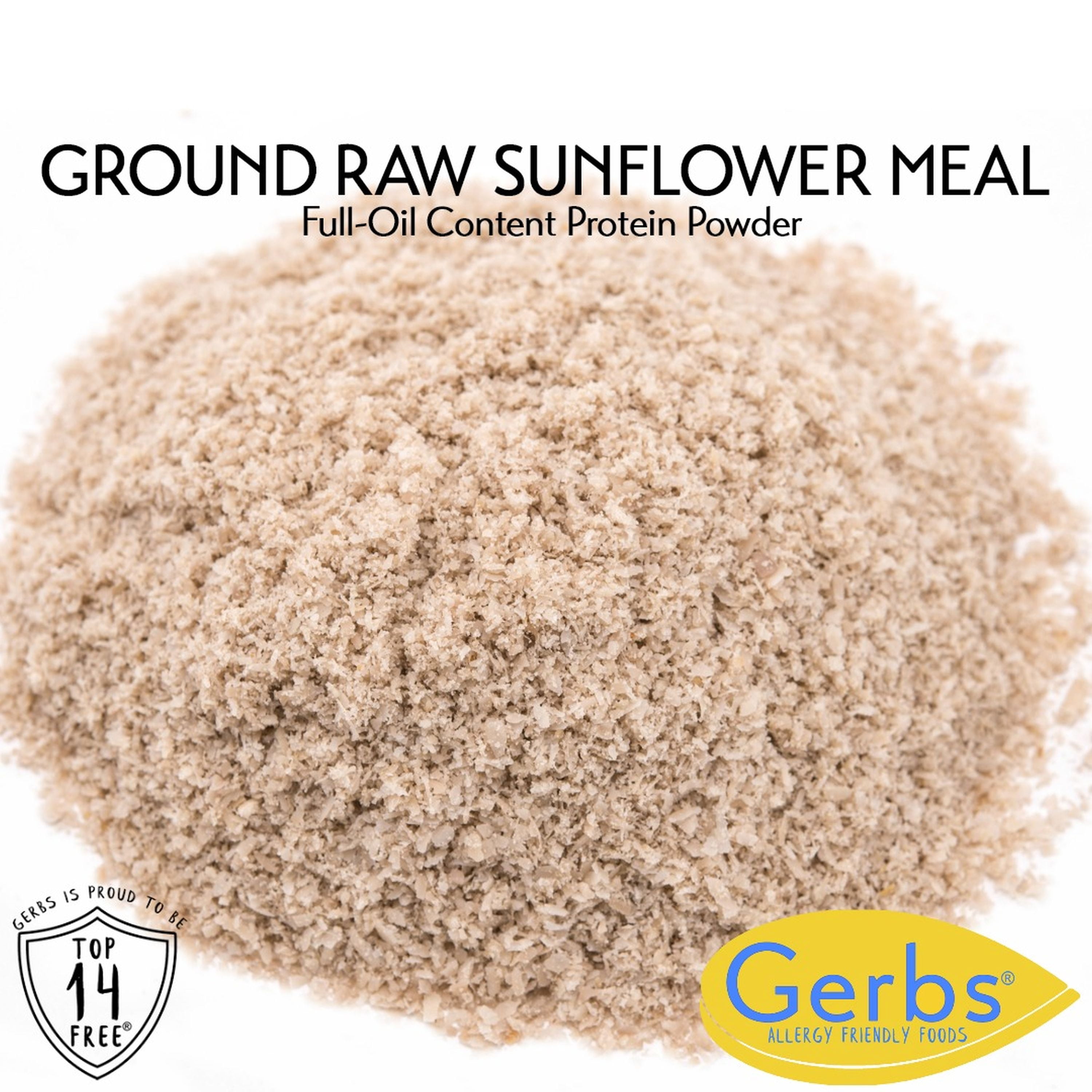 Ground Raw Sunflower Seed Meal By Gerbs - 2 LBS - Top 14 Food Allergen Free & Non GMO - Vegan - Kosher - Full Oil Content