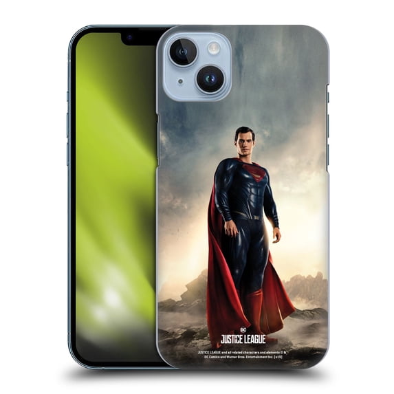Head Case Designs Officially Licensed Justice League Movie Character Posters Superman Hard Back Case Compatible with Apple iPhone 14 Plus