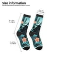 thumbnail image 2 of Fuzoiu Black Panther Floral Illustration Print Kids Socks For Boys Girls,Grip Crew Socks with Non Slip,Lightweight Stretch Crew Socks,Toddlers Crew Boot Socks, 2 of 5