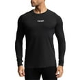 thumbnail image 2 of Xijirk Mens Shirts,Athletic Slim Fit Stretch Long Sleeve T Shirt with Graphic Print for Bodybuilding Sports Casual Wear Comfortable Base Top,Shirts for Men,Black,M, 2 of 3