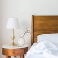 thumbnail image 4 of Bedside Table Lamp (Set of 2) with White Fabric Display for Bedroom, office, Gold Base, 4 of 5