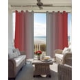 thumbnail image 4 of Red Grey Ombre Blackout Curtains 84 Inches Long for Bedroom, Modern Gradient Abstract Art Thermal Insulated Room Darkening Black Out Window Curtain Panels Grommet Drapes for Living Room, 4 of 8