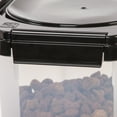 thumbnail image 6 of IRIS 6.5 Lbs / 8 Qt WeatherPro Airtight Pet Food Storage Container/Treat Box for Dog Cat and Bird Food, Keep Fresh, Translucent Body, Easy Clean Up, BPA free, Clear/Black, 6 of 7