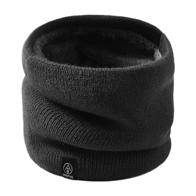 Abbracc Winter Neck Gaiter Multipurpose Thick Scarf for Cycling Cold Weather Camping Black