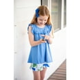 thumbnail image 4 of Millie Loves Lily Girls Marina Blue Ruffle Top and Turtle Print Ruffle Short Set,Big Girls,Size 5,2-PCS, 4 of 5
