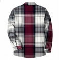 thumbnail image 4 of NAISIBABY Boys Button Down Shirts, with Pocket Long Sleeve Lapel Checked Fall Casual Fashion Tops Wine 8T, 4 of 4
