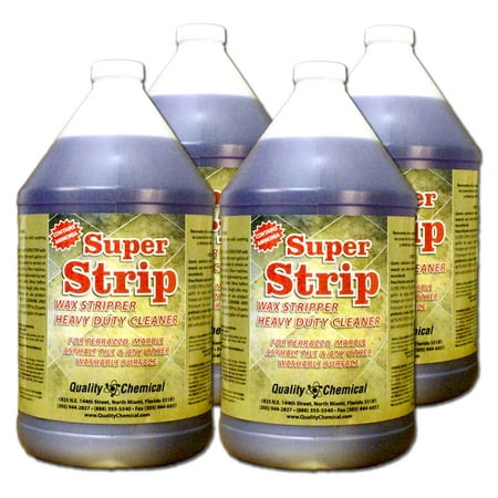 Super Strip Commercial Floor Wax Stripper with Ammonia - 4 gallon