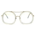 thumbnail image 2 of Womens Double Rim Designer Clear Lens Eye Glasses Clear, 2 of 4