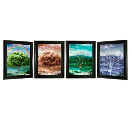 Four Season Tree Triple Image 3d lent