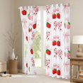 thumbnail image 3 of Feelyou Kawaii Buffalo Bowknot Black Out Curtains, Fashion Ribbon Strawberry Curtains Pack of 2 (42x63 Each), Princess Pink Cartoon Bedroom Curtains, Window Curtains Decor, 3 of 6