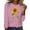 Pink, variant on Long Sleeve Shirts for Women Sunflower Graphic T Shirt Long Sleeve Crewneck Pullover Tops Cute Casual Cotton Tee Tops Loose Blouses Long Sleeve Tops
