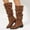Brown, variant on Jsaierl Womens Faux Suede Knee High Boots Side Zipper Flat Low Heel Boot Shoes Pointed Toe Stretch Knee High Pull On Fall Weather Winter Boots