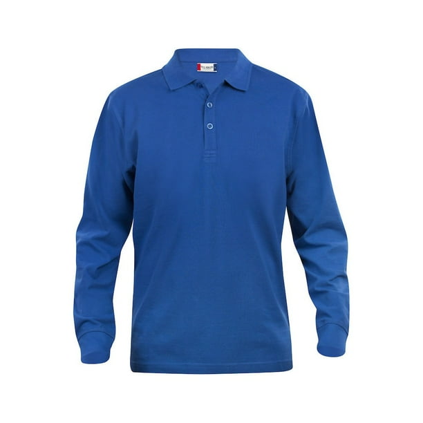 Clique - Polo Classic Lincoln de Manga Larga para Hombre (Azul Real)