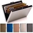 thumbnail image 1 of Protector de tarjetero de crédito, billetera de tarjetas de crédito de Metal, tarjetero de visita para hombres y mujeres, paquete de caja de regalo (cobre), 2 uds., 1 of 2