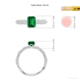 thumbnail image 5 of ANGARA Emerald-Cut Lab Grown 1 Ct Emerald Twisted Rope Shank Engagement Ring for Women in 14K White Gold (Size-7x5mm) | May Birthstone, Anniversary, Jewelry Gift for Women | Lab-Grown Emerald Ring, 5 of 8