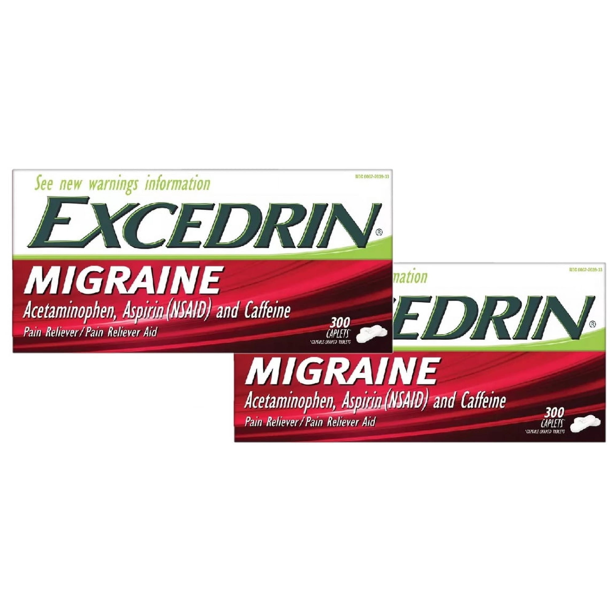 2 Pack | Excedrin Migraine Coated Caplets (300 ct.)