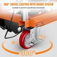 thumbnail image 4 of Hydraulic Lift Table Cart, 1100lbs Capacity 32" Lifting Height Hydraulic Table Cart, Single Scissor Lift Table with Non-Slip Pad for Material Handling and Transportation, Orange, 4 of 7