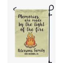 Printtoo Tan Memories Are Made By The Light Of The Fire Outdoor Camping Flags For Campers Personalized Double SidedFlag Outdoor Decor Sign CampsiteFlag