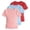 Multicolor, variant on KyCheLot 3 Pack Ribbed Knit Tops for Girls Crew Neck Solid Color Short Sleeve T-Shirts Trendy Ruffle Trim T-Shirts