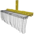 thumbnail image 5 of 72 in Heavy Duty Pine Straw Rake 30 Coil Spring Tines Durable Powder Coated Steel Tow Behind Landscape Rake with 3 Point Hitch Receiver Attachment Fit to Cat0 Cat 1 Tractors for Leaves Grass Black, 5 of 5