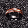 thumbnail image 3 of Black Wedding Ring Tungsten Abalone Shell Koa Wood Comfort Fit Ring for Men Women, 3 of 4