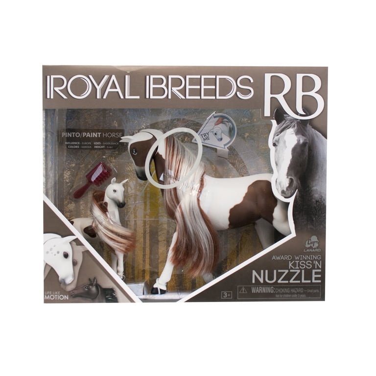 Royal Breed Triple Crown Kiss Spotted Horse Figurine Set with Mare