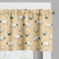 thumbnail image 3 of Ambesonne Sheep Valance Pack of 2, Theme Herd Animals, 54"X18", Eggshell Dark Sepia, 3 of 5