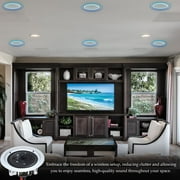 Home Theater Sound System Kit - 1000 Watts Bluetooth Amplifier w/ 2 QTY of 8 Framed Ceiling Speakers 300 W Each, 50 ft Speaker Wire & Remote Perfect for Home,Office, Restaurant, Bar by Technical Pro
