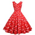 thumbnail image 3 of Pompotops Robe de Soirée Sans Manches pour Femmes Années 1950, 3 of 9
