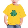 thumbnail image 4 of Edvintorg Teeanger Boys Solid Tee Shirt Clearance St. Patrick's Day Printed T-Shirts For Kids Girls Summer Short Sleeve Tops Baby Toddler Clothes 3-14Years, 4 of 4